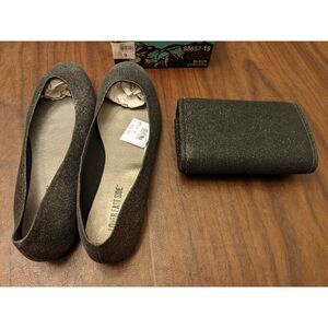 Lower East Side Black Chelsea flats (size 9) with matching purse